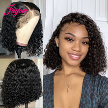 Load image into Gallery viewer, Malaysian Lace Human Hair Short Bob Curly 4*4 Lace Closure Pre-Plucked With Baby Hair