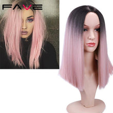 Load image into Gallery viewer, FAVE Ombre Black Purple/Blonde/Grey/Flax Brown/ Straight