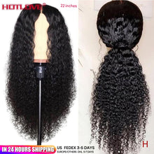 Load image into Gallery viewer, Brazilian Hair Kinky Curly Lace Part with Baby Hair Pre Plucked Remy Hair 150% Density