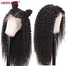 Load image into Gallery viewer, Brazilian Hair Kinky Curly Lace Part with Baby Hair Pre Plucked Remy Hair 150% Density