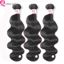 Load image into Gallery viewer, Body Wave Bundles With Frontal Closure Brazilian Human Hair Weave Wet And Wavy Bundles With Frontal Remy 3 Bundles With Closure
