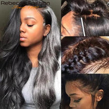 Load image into Gallery viewer, Body Wave Lace Front Human Hair with Baby Hair 180% Density Brazilian Remy