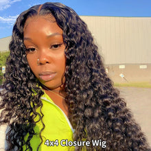 Load image into Gallery viewer, 360 Lace Frontal Wig 28 30 Inch Water Wave Brazilian Human Hair 180% Density