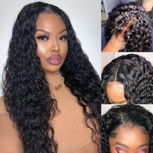 Load image into Gallery viewer, 360 Lace Frontal Wig 28 30 Inch Water Wave Brazilian Human Hair 180% Density