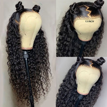 Load image into Gallery viewer, 28 30 Inch Deep Wave Human Hair Curly 13x4 Brazilian Remy Lace Front