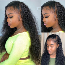 Load image into Gallery viewer, 28 30 Inch Deep Wave Human Hair Curly 13x4 Brazilian Remy Lace Front