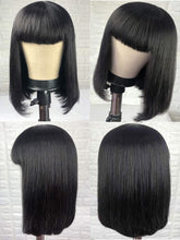 Load image into Gallery viewer, Brazilian Human Hair Straight Black 30 Inch Long Fringe