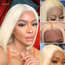 Load image into Gallery viewer, 613 Honey Blonde Straight Short Bob Brazilian Remy Human Hair