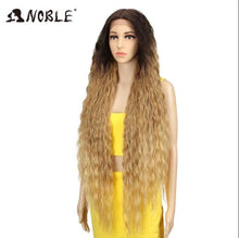 Load image into Gallery viewer, Noble Cosplay Synthetic Lace Wig Long Curly Wig Cosplay 613 WIG 42 Inch Ombre Blonde color Wig Synthetic Lace Wigs For Women
