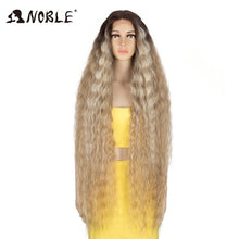 Load image into Gallery viewer, Noble Cosplay Synthetic Lace Wig Long Curly Wig Cosplay 613 WIG 42 Inch Ombre Blonde color Wig Synthetic Lace Wigs For Women