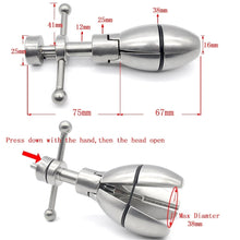 Load image into Gallery viewer, Stainless Steel Anal Dilator Ass Expanding Chastity Device For Women Men Couples