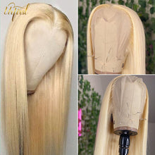 Load image into Gallery viewer, Brazilian Remy 30 inch Lace Front Transparent 613 Blonde