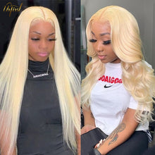 Load image into Gallery viewer, Brazilian Remy 30 inch Lace Front Transparent 613 Blonde