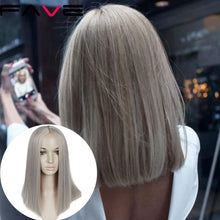 Load image into Gallery viewer, FAVE Ombre Black Purple/Blonde/Grey/Flax Brown/ Straight