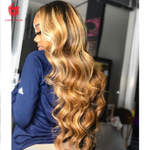 Load image into Gallery viewer, Highlight Brazilian Hair 30 Inch Honey Blonde Body Wave Lace Front