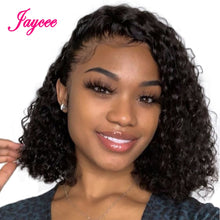 Load image into Gallery viewer, Malaysian Lace Human Hair Short Bob Curly 4*4 Lace Closure Pre-Plucked With Baby Hair