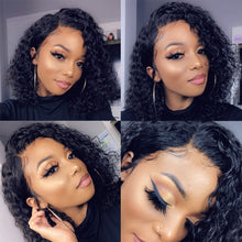 Load image into Gallery viewer, Malaysian Lace Human Hair Short Bob Curly 4*4 Lace Closure Pre-Plucked With Baby Hair