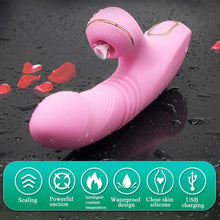 Load image into Gallery viewer, Clit Sucker Vibrator G Spot Dildo Thrusting Vibrator Clitoris Stimulator Magic Wand Nipple Sucking Vibrator For Women Adult Toy
