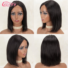 Load image into Gallery viewer, 4x4 Lace Closure Short Bob Human Hair Brazilian Straight