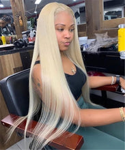 Load image into Gallery viewer, Brazilian Remy 30 inch Lace Front Transparent 613 Blonde