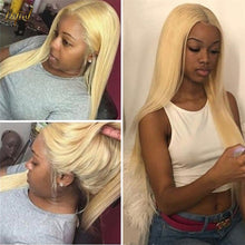 Load image into Gallery viewer, Brazilian Remy 30 inch Lace Front Transparent 613 Blonde