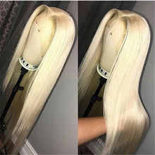 Load image into Gallery viewer, Brazilian Remy 30 inch Lace Front Transparent 613 Blonde