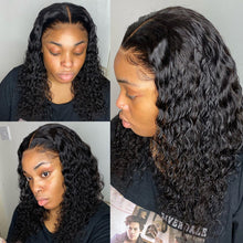 Load image into Gallery viewer, 13x4 Lace Front Brazilian Remy Human Hair Natural Hairline Curly Water Wave