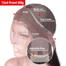 Load image into Gallery viewer, 30 40 Inch Straight Lace Front Pre plucked High Density Brazilian Human Hair