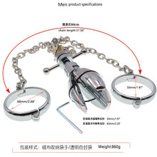 Load image into Gallery viewer, Stainless Steel Anal Dilator Ass Expanding Chastity Device For Women Men Couples