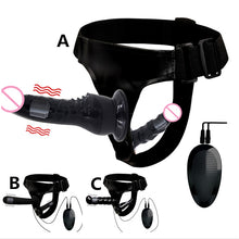 Load image into Gallery viewer, Double Penis Realistic Ultra Elastic Harness Belt Strap On