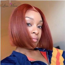 Load image into Gallery viewer, 150% Brazilian Human Hair Blue Orange Red Lace Frontal For Black Women