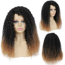 Load image into Gallery viewer, Kinky Curly Synthetic Mixed 30% Human Hair Wigs