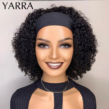 Load image into Gallery viewer, Brazilian Kinky Curly Headband Human Hair Wig