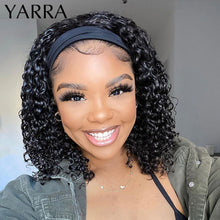 Load image into Gallery viewer, Brazilian Kinky Curly Headband Human Hair Wig