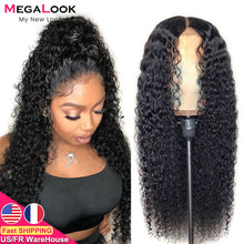 Load image into Gallery viewer, Curly Human Hair 30 Inch Lace closure Remy 180 Peruvian