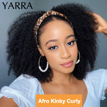 Load image into Gallery viewer, Brazilian Kinky Curly Headband Human Hair Wig