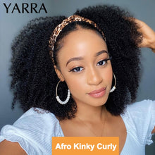 Load image into Gallery viewer, Brazilian Kinky Curly Headband Human Hair Wig