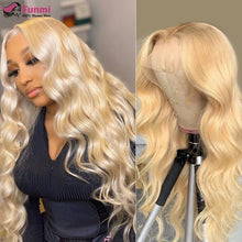 Load image into Gallery viewer, 613 Honey Blonde Lace Front Transparent Body Wave Part Lace 28 inch Human Hair
