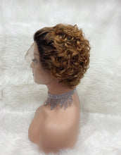 Load image into Gallery viewer, Short Curly lace frontal bouncy curly human hair