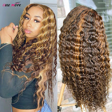Load image into Gallery viewer, 4 27 Highlight Wig Curly Human Hair Lace Front
