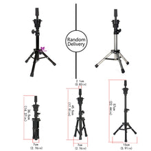 Load image into Gallery viewer, 22/23''Training Mannequin Head Canvas Wig Stand with T Pins Needles with Tripod and Comb