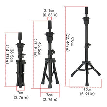 Load image into Gallery viewer, 22/23''Training Mannequin Head Canvas Wig Stand with T Pins Needles with Tripod and Comb