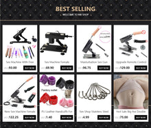 Load image into Gallery viewer, New Sex Machine Strong Power Telescopic Pumping Gun With Free Dildo Attachment