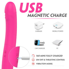 Load image into Gallery viewer, Electric Pulse Double Motor Long Dildo Automatic Thrust Vibrator