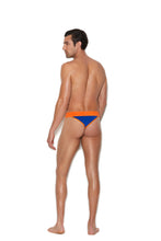 Load image into Gallery viewer, Men’s Thong With Neon Orange Trim and Elastic Band
