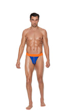 Load image into Gallery viewer, Men’s Thong With Neon Orange Trim and Elastic Band
