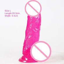 Load image into Gallery viewer, 20.5cm Crystal Realistic Transparent Soft Dildo With Suction Cup
