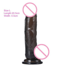 Load image into Gallery viewer, 20.5cm Crystal Realistic Transparent Soft Dildo With Suction Cup
