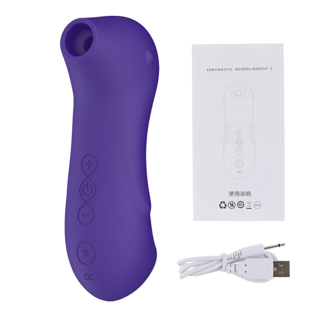 Clitoral/Nipples Sucking Blowing Vibrator 10 Intensities Modes for Couples or Solo