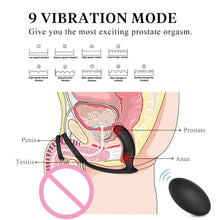 Load image into Gallery viewer, Prostate Massager Penis Ring 9 Vibration Mode Wireless Remote Control Vibrator

